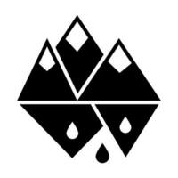 schmelzen Eis Glyphe Symbol Design vektor