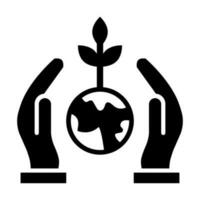 nachhaltig Entwicklung Glyphe Symbol Design vektor