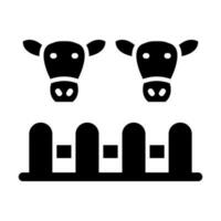 Vieh Landwirtschaft Glyphe Symbol Design vektor