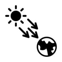 Solar- Strahlung Glyphe Symbol Design vektor