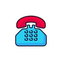 telefon ikon med färgrik design isolerat på vit bakgrund. enkel telefon vektor illustration