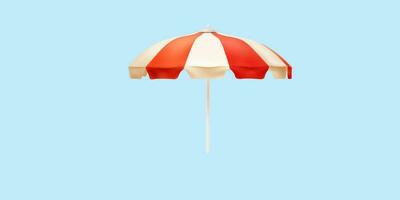 Strand Regenschirm Design 3d Vektor Illustration