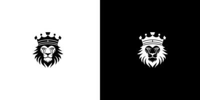 kunglig kung lejon krona symbol. elegant svart leo djur- logotyp. premie lyx varumärke identitet ikon. vektor illustration design mall.