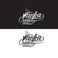 kreativ topografi logotyp design och Kläder typografi logotyp design, vektor