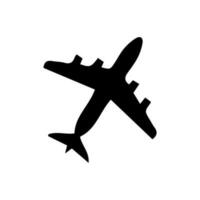 Flugzeug Symbol Vektor, solide Illustration, Piktogramm isoliert auf Weiß. Vektor Illustration