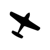 Flugzeug Symbol Vektor, solide Illustration, Piktogramm isoliert auf Weiß. Vektor Illustration