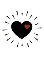 hjärta ikon vektor design element. kärlek symbol, tecken. vektor illustration