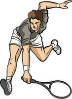 Tennis Spieler Aktion Sport Clip Art vektor