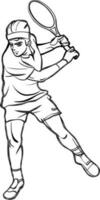 Tennis Spieler Aktion Sport Clip Art vektor