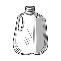 mjölk gallon skiss vektor