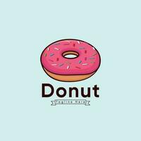 Donuts Vektor Symbol Logo Illustration. kreativ Vektor Donuts mit Symbol Krapfen Essen Design isoliert. Prämie Elemente mit bunt und einzigartig Vektor.