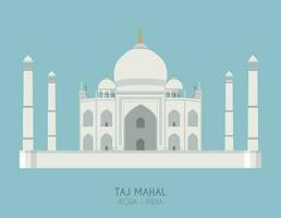 modern design affisch med färgrik bakgrund av taj mahal i agra, Indien. vektor illustration