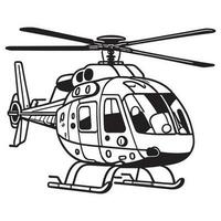 detta är en flygande helikopter vektor silhuett, helikopter vektor linjekonst.