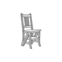 stol klassisk möbel logotyp design mall, stol minimalistisk möbel logotyp design vektor