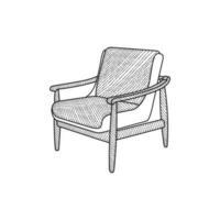 modern stol enkel logotyp design mall, modern möbel symbol. platt design vektor