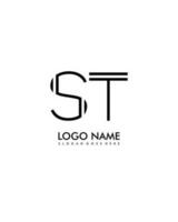 st Initiale minimalistisch modern abstrakt Logo vektor