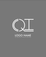 qi Initiale minimalistisch modern abstrakt Logo vektor