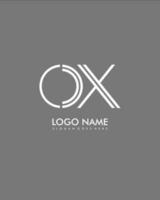 oxe första minimalistisk modern abstrakt logotyp vektor