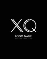 xq första minimalistisk modern abstrakt logotyp vektor