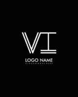 vi Initiale minimalistisch modern abstrakt Logo vektor