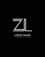 zl Initiale minimalistisch modern abstrakt Logo vektor