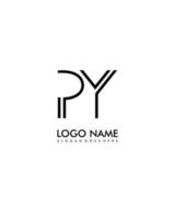py Initiale minimalistisch modern abstrakt Logo vektor