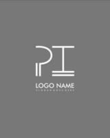 Pi Initiale minimalistisch modern abstrakt Logo vektor