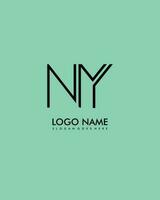 ny Initiale minimalistisch modern abstrakt Logo vektor