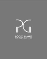 pg Initiale minimalistisch modern abstrakt Logo vektor