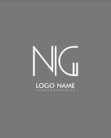 ng första minimalistisk modern abstrakt logotyp vektor