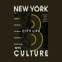 Neu York Stadt abstrakt Grafik, Typografie Vektor, t Hemd Design Illustration, gut zum bereit drucken, und andere verwenden vektor