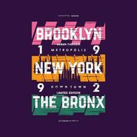 Brooklyn das Bronx Grafik Typografie, Vektor t Hemd Design, Illustration, gut zum beiläufig aktiv