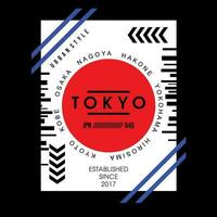 tokyo abstrakt platt grafisk, typografi vektor, t skjorta design illustration, Bra för redo skriva ut, och Övrig använda sig av vektor