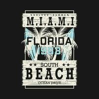 Miami Strand Surfen Fahrer, lange Strand, Vektor t Hemd drucken, Typografie Grafik Design, und andere verwenden
