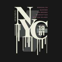 Neu York Stadt Grafik, Typografie Vektor, t Hemd Design, Illustration, gut zum beiläufig Stil vektor