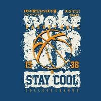 Satay cool Basketball Sport Hochschule sportlich Typografie, T-Shirt Grafik, Vektoren