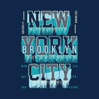 brooklyn ny york stad grafisk typografi, vektor t skjorta design, illustration, Bra för tillfällig aktiva