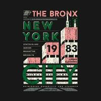 de bronx ny york grafisk, typografi t skjorta, vektor design illustration, Bra för tillfällig stil