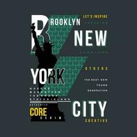 Brooklyn Grafik Design, Typografie Vektor, Illustration, zum drucken t Shirt, cool modern Stil vektor