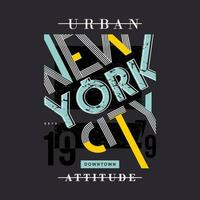 ny york stad text typografi vektor, abstrakt grafisk, illustration, för skriva ut t skjorta vektor