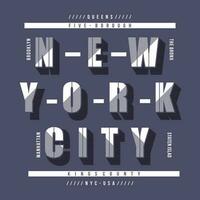 ny york text grafisk mode stil, t skjorta design, typografi vektor, illustration vektor