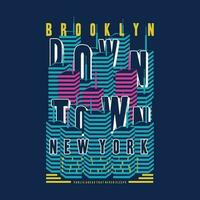 Brooklyn Innenstadt ngrafisch Typografie, Vektor t Hemd Design, Illustration, gut zum beiläufig aktiv