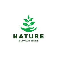 Grün Natur Logo Vorlage Vektor Illustration