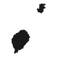 hochdetaillierte Karte von Sao Tome und Principe mit auf dem Hintergrund isolierten Grenzen vektor