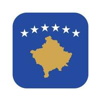 kosovo-flagge einfache illustration für unabhängigkeitstag oder wahl vektor