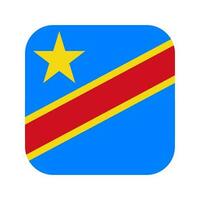 Demokratische Republik Kongo Flagge einfache Illustration für Unabhängigkeitstag oder Wahl vektor