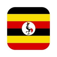 Uganda flagga enkel illustration för självständighetsdagen eller valet vektor