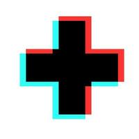 einfach Illustration von medizinisch Kreuz. isoliert eben Symbol vektor