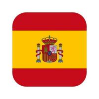 spaniens flagga enkel illustration för självständighetsdagen eller valet vektor