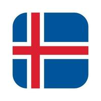 Island-Flagge einfache Illustration für Unabhängigkeitstag oder Wahl vektor